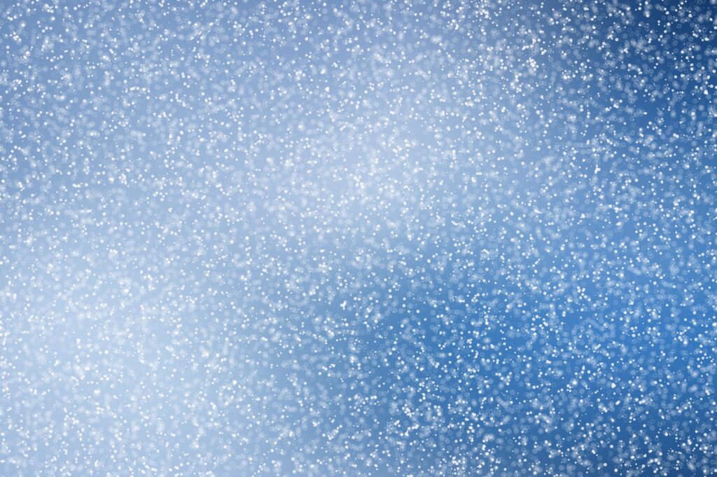 Snow background offers a warning