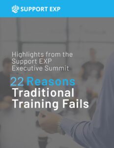 EXP article on 22 Reasons Traditional Training Fails to improve the retail banking customer experience