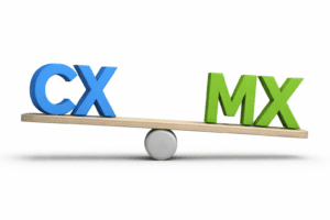 CX vs. MX on a seesaw