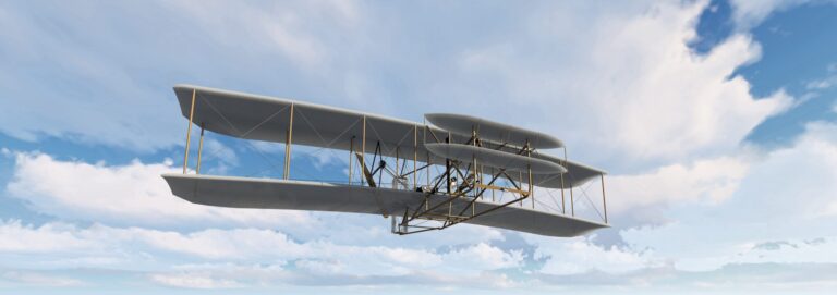 Old Wright Flyer plane takes flight