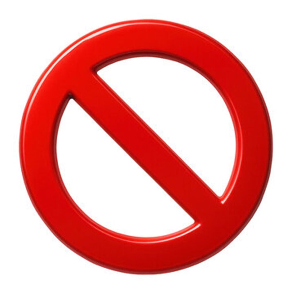 No or prohibited symbol
